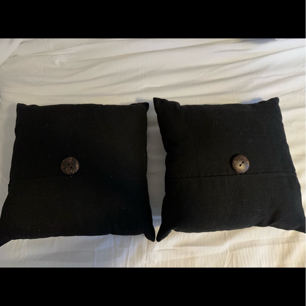 Black throw pillows